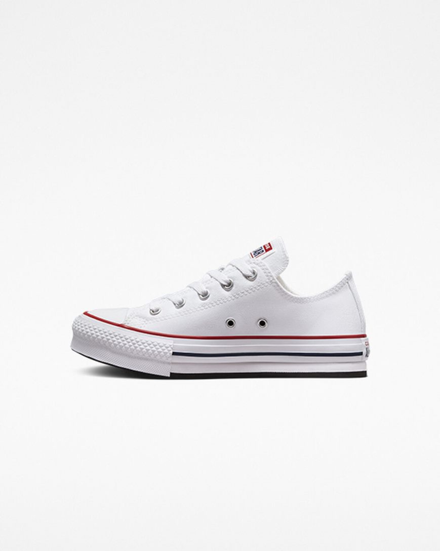 Girls' Converse Chuck Taylor All Star Lift Low Top Platform Shoes White / Dark Red / Navy | AU 361C8Z